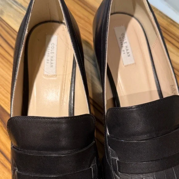 Cole Haan Dark Leather Slip-Ons - Picture 2 of 12